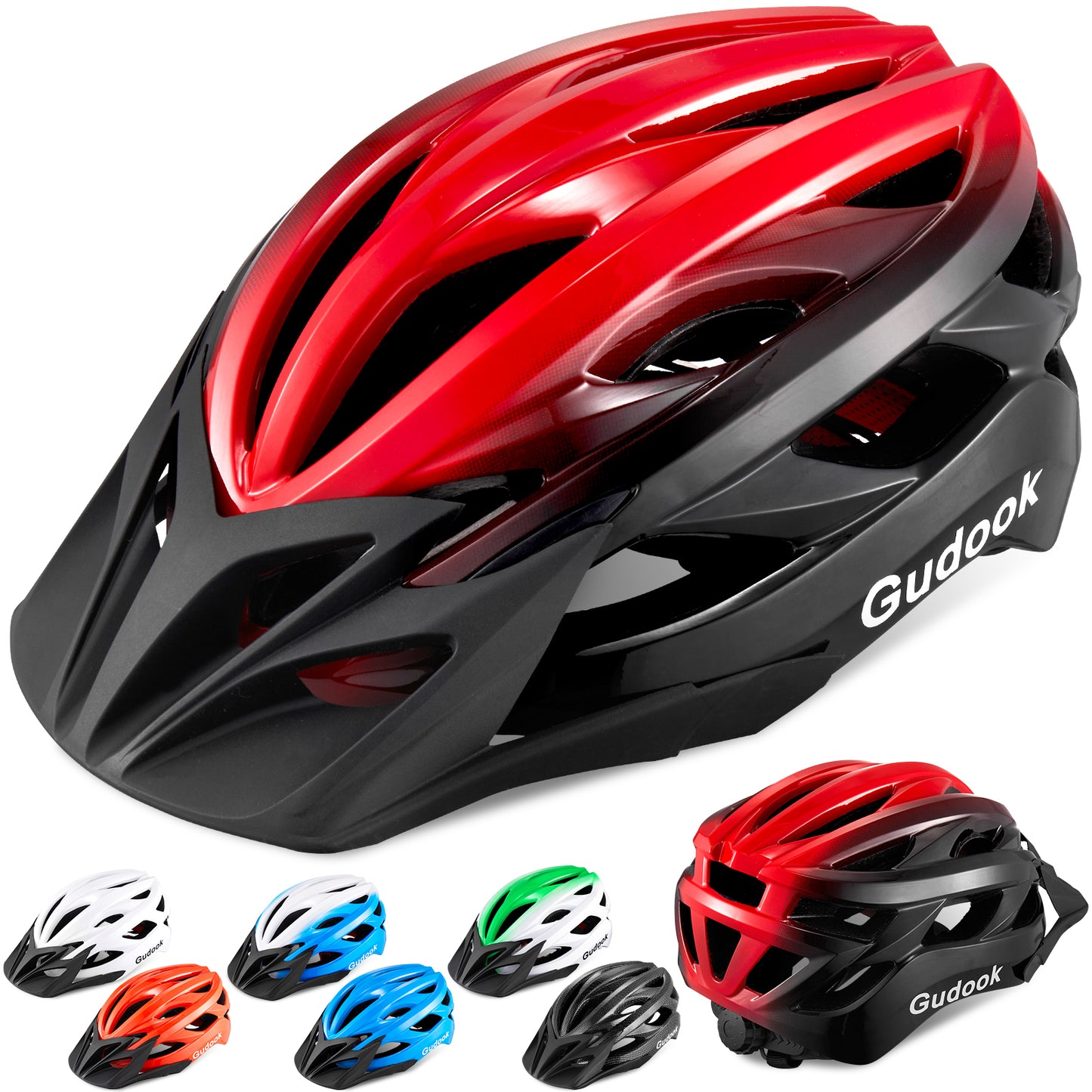 Gudook Bicycle Helmet with Detachable Visor KY-055