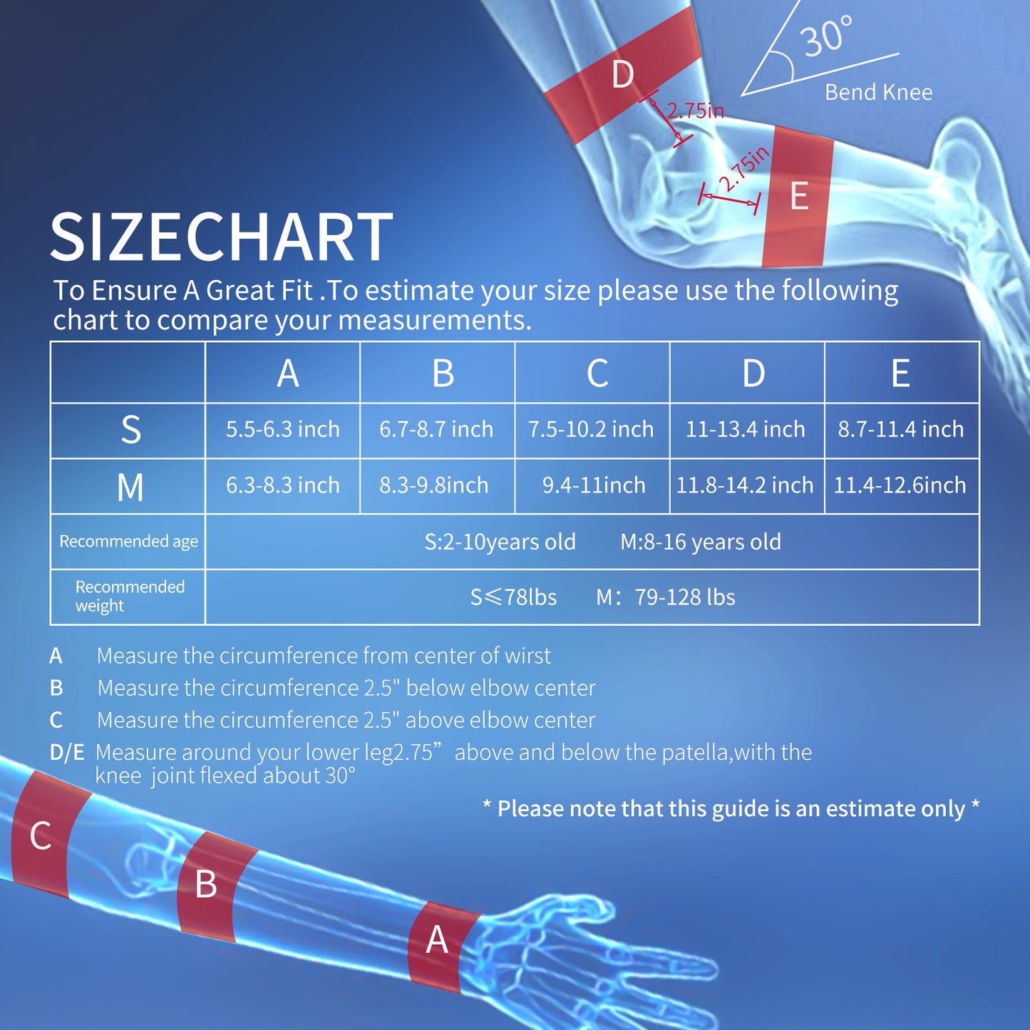 Gudook Kid's Knee Pad-F001(Black)-Outdoor Recreation