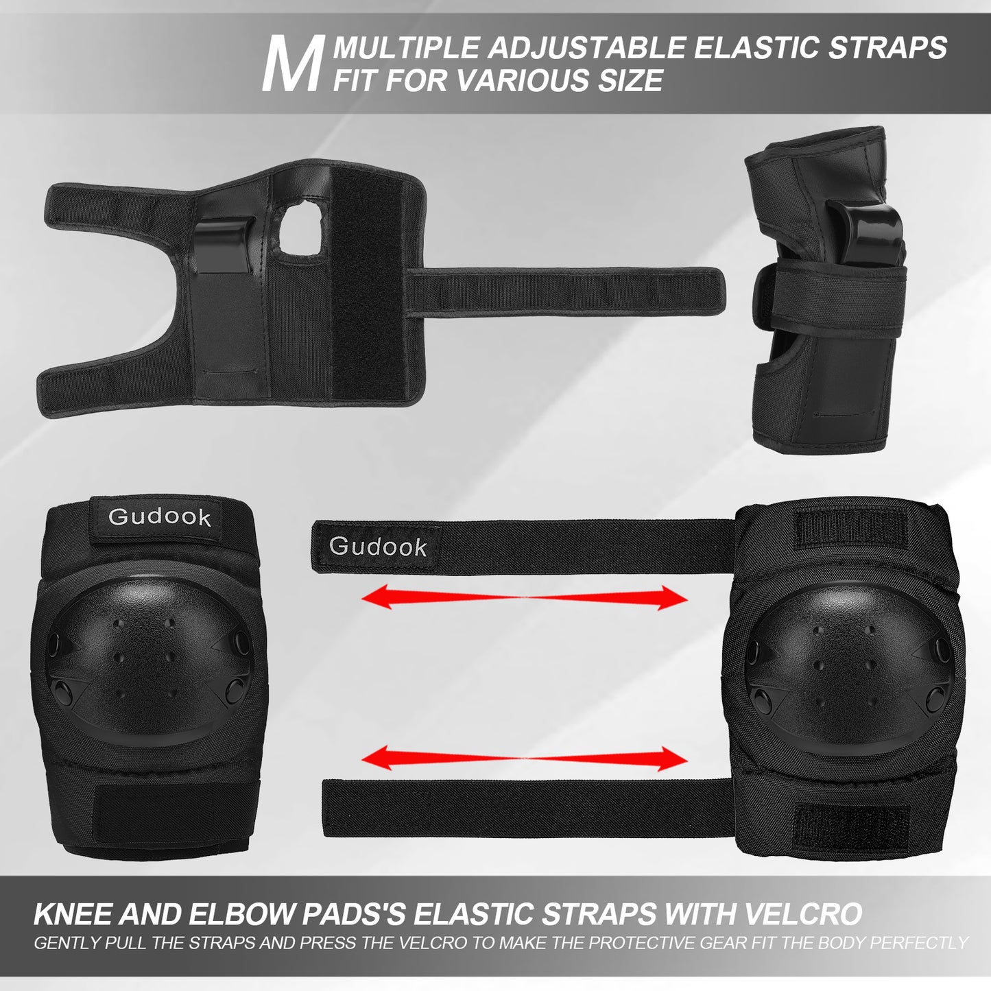 Gudook Sports Protective Pads F004(Black)