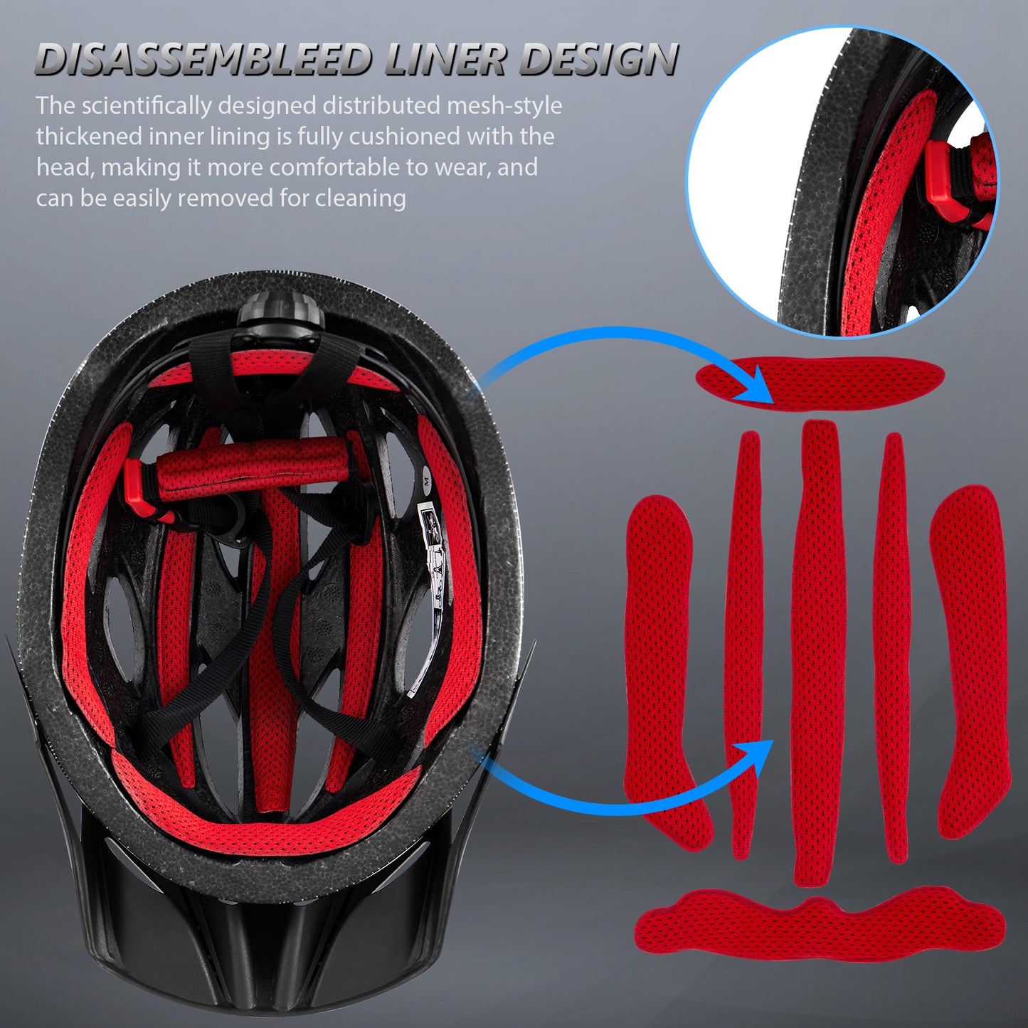 Gudook Bicycle Helmet with Detachable Visor KY-055
