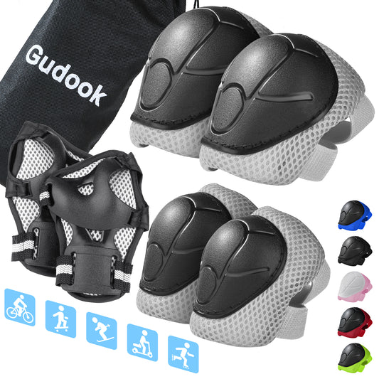 Kuyou China Gudook Kid's Knee Pads-F001(Grey)-Outdoor Recreation