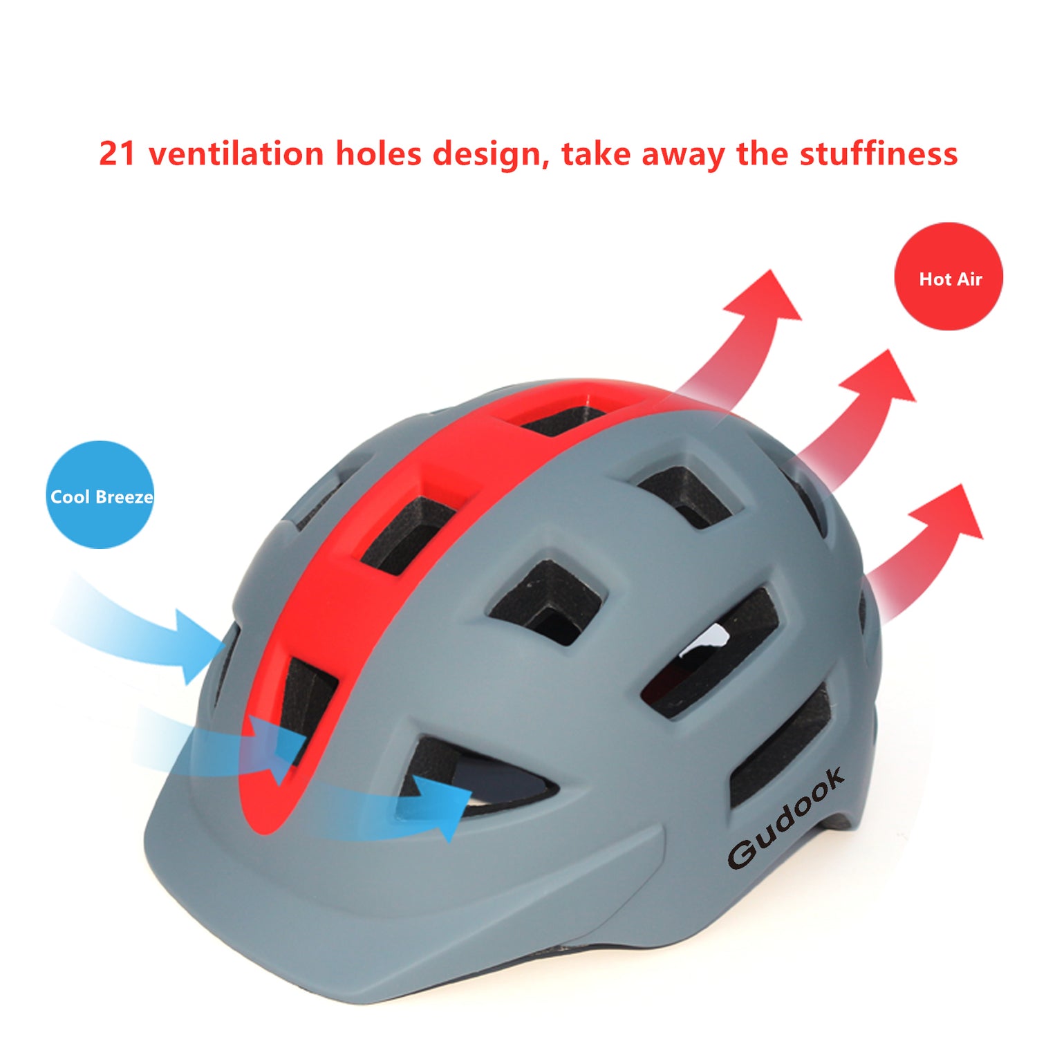 Gudook Manufacturer Bike Helmet KY-050 for Outdoor Sports Scooters and Skateboard