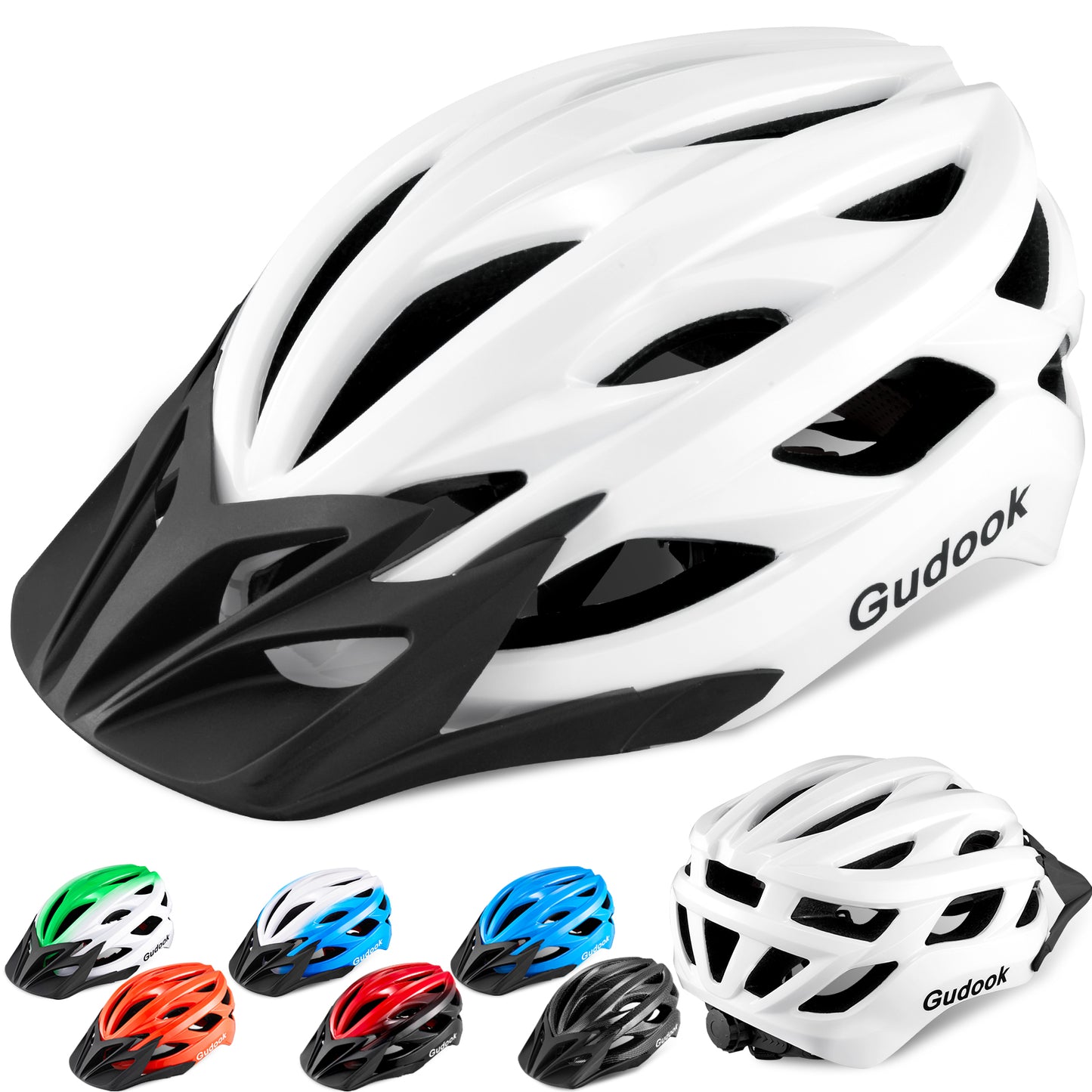 Gudook Bicycle Helmet with Detachable Visor KY-055