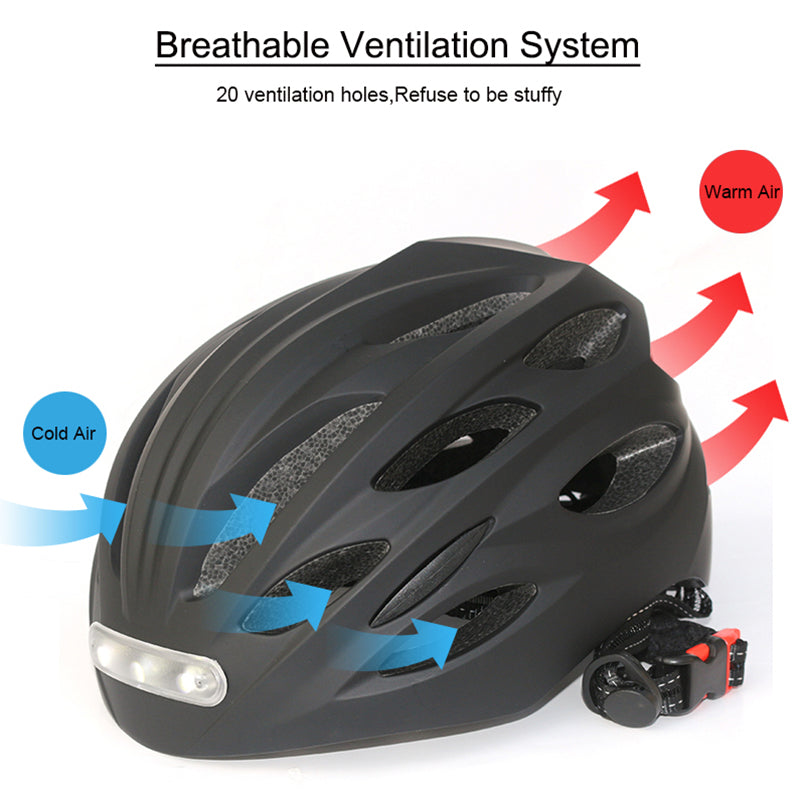 Gudook Manufacturer Urban Commuter Riding Bike Helmet with Rechargeable LED Light and Ventilation System-Kuyou China Outdoor Recreation Sports